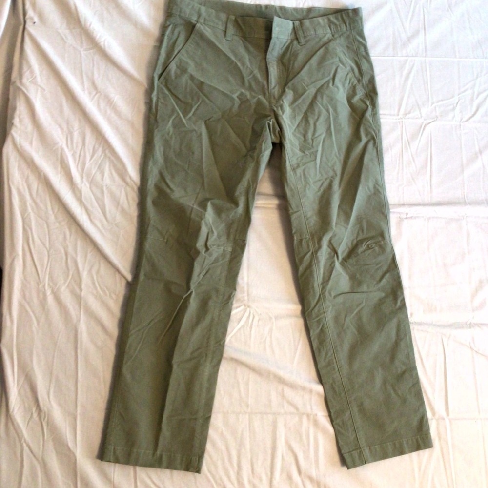 Eddie Bauer Voyager Flex Chino Pants Mens 35x30‎ Dusty Green Slim Fit Straight